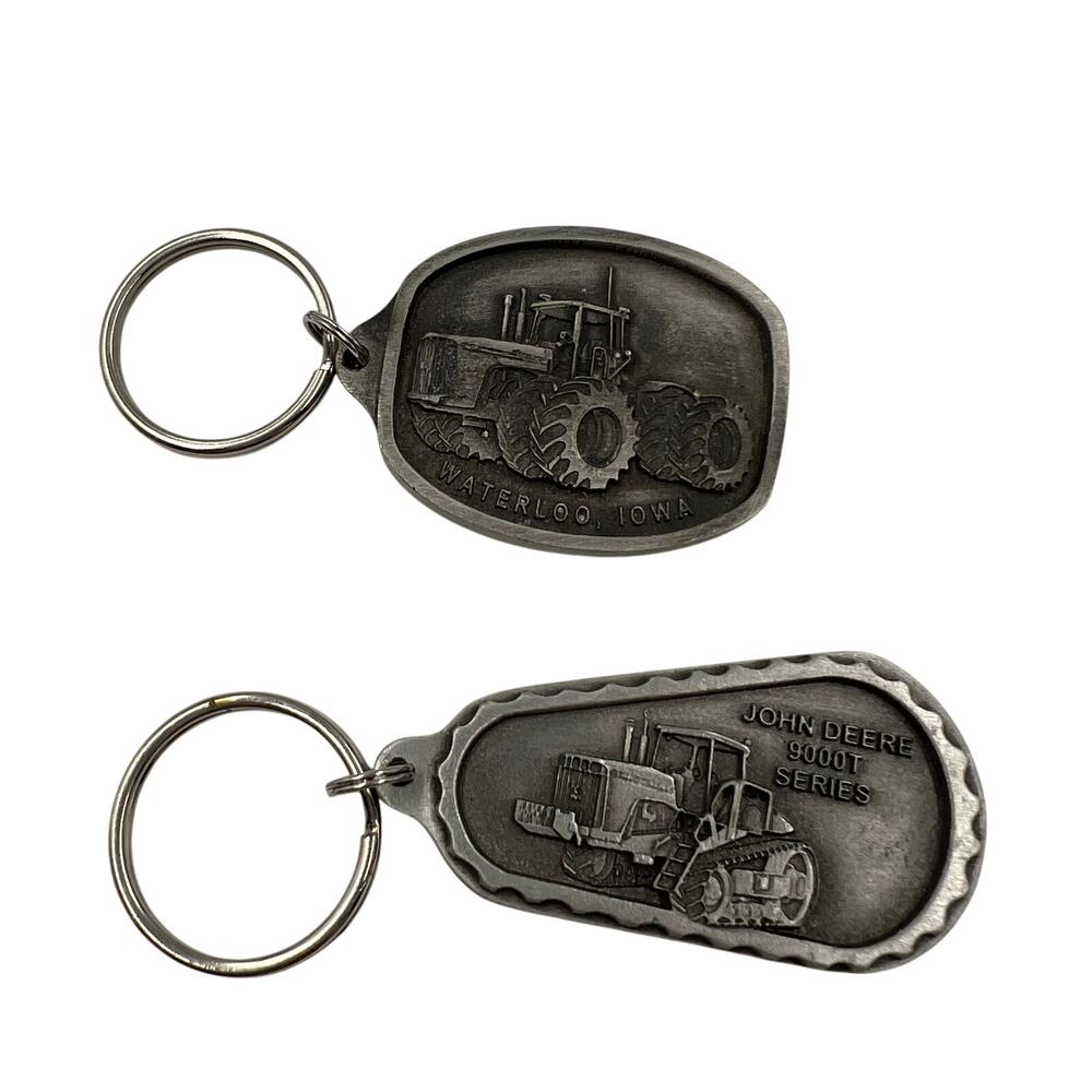John Deere Waterloo Iowa‎ Tractor Pewter Keychains 9000T & 9520 Series SpecCast